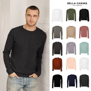 Bella + Canvas 3945 Unisex Long Sleeve Drop Shoulder Fleece Top T-Shirt - Picture 1 of 36