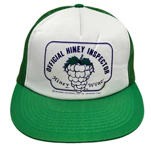 Hiney Wine Green Mesh Trucker Hat - Official Hiney Inspector - 1983 Vintage WOW - Picture 1 of 8