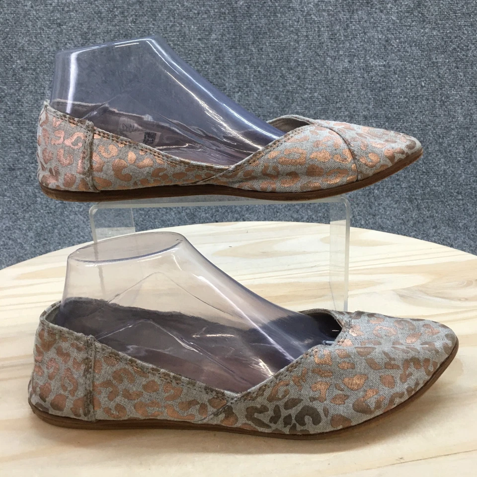 Toms Shoes Womens 10 Ballet Flats Multicolor Leopard Print Pointed Toe 10013002 - Image 1 of 4