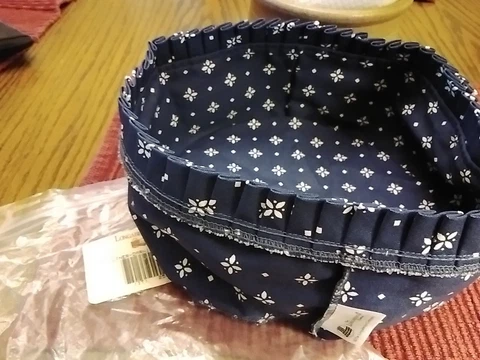Longaberger CLASSIC BLUE LINER For Darning Basket NEW Cover