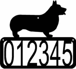 Pembroke Welsh Corgi Dog House Address Sign - Made in USA - Picture 1 of 2