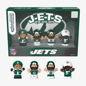 2023 Fisher Price Little People NFL Collector Set of 4 Figures New York Jets - Picture 1 of 3