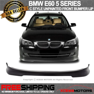 Fits 08-10 BMW E60 5 Series Lci C Style Front Bumper Lip Spoiler Splitter - PU - Imagem 1 de 4