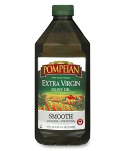 Pompeian Smooth Extra Virgin Olive Oil First Cold Pressed Mild and Delicate 68oz - Picture 1 of 8