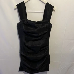 John Lewis Women’s Black Occasional Puffy Mini Dress Size 18 Sleeveless - Picture 1 of 5