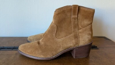 Botas MADEWELL Camel Talla 10 Mujer Gamuza Tobillo Lonnie Western Tostado Marrón Nuevas sin Etiquetas Foto 1 de 4