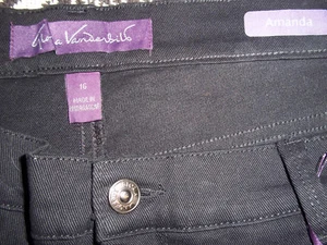 Jean Gloria Vanderbilt negro Amanda talla 16 - Imagen 1 de 6
