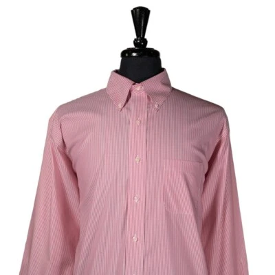 Brooks Brothers Mens Dress Shirt 16.5 32/33 Red Striped Regent Fit Button Up - Image 1 of 4