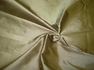 3 YDS  100% SILK TAUPE  DRAPERY UPHOLSTERY FABRIC FOR LESS - Picture 1 of 2