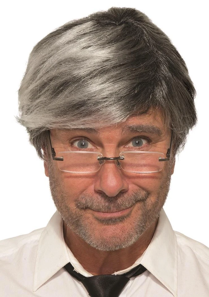 Peluca Gepetto Barba Viejo Hombre Gris Vestido Elegante Halloween Disfraz Accesorio Foto 1 de 1