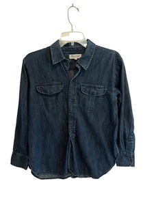 MADEWELL Womens Shirt Blue DENIM CARGO WORKSHIRT Button Up Sz Small - Picture 1 of 6