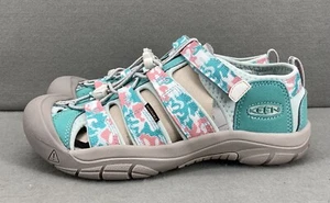 Keen Sandals Six Size 6 Youth Newport H2 Aqua Teal Camo Pink Icing Big Kids Shoe - Picture 1 of 9