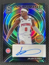 2022-23 Panini Spectra Jalen Duren #AA-JDR Aspiring Rookie RC Auto Pistons 56/99