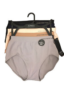 New JONES NEW YORK 5 Pack Seamless Full Brief Panties Size S Soft Stretch 5 PAIR