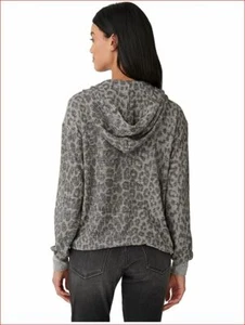 LUCKY BRAND women sweatshirt hoodie 7WP7147 1GM/030 grey leopard S $69.50 - Picture 1 of 11