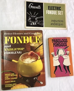 LOT OF 3 BOOKS FONDUE RECIPE BOOKS FABULOUS FONDUES GRANTS ELECTRIC FONDUE SET - Picture 1 of 10