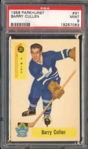 1958-59 PARKHURST #31 BARRY CULLEN PSA 9 MAPLE LEAFS - Picture 1 of 2