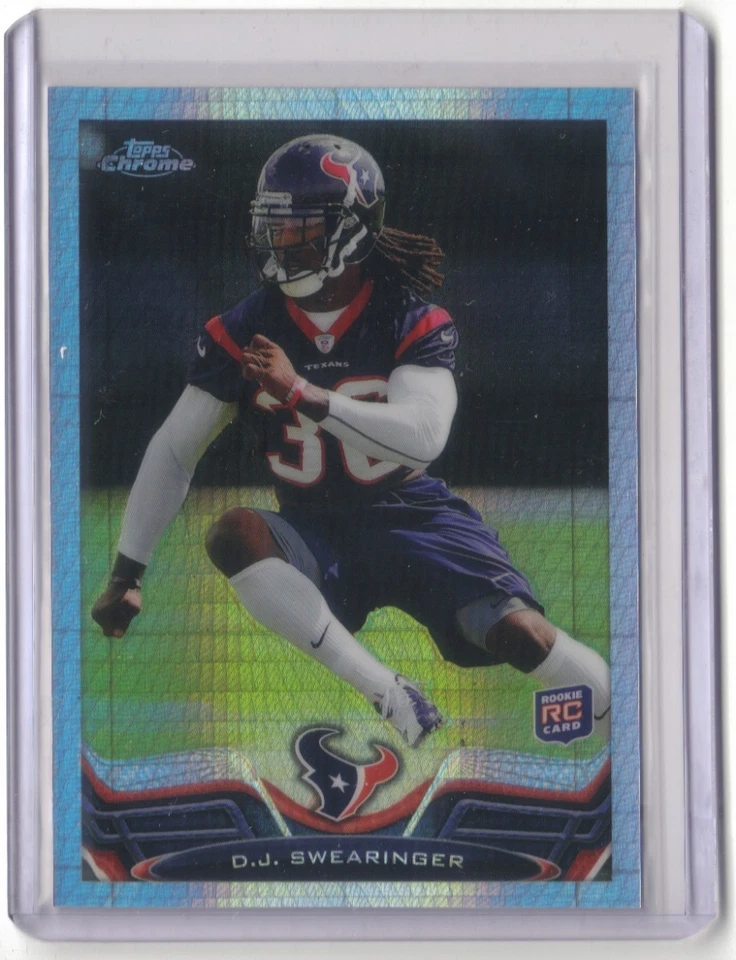 D.J. SWEARINGER 2013 TOPPS CHROME PRISM REFRACTOR RC 097/260 HOUSTON TEXANS - Image 1 of 1