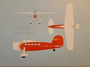 Vtg "A Collection of Lockheed Airline Transports" Lithographs Set (5) + Folder - Picture 1 of 10
