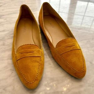 Mocasines Talbots Francesca Driving Flats en gamuza amarillo mostaza talla 9M - Imagen 1 de 12