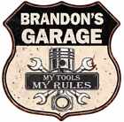BRANDON'S Garage My Tools My Rules Personalized 12x12 Metal Sign 211110024071