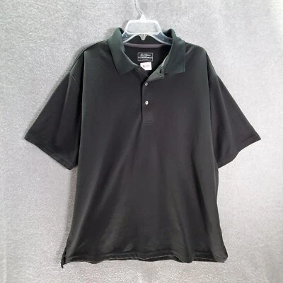 Ben Hogan Hombres Ropa Activa Top 2XL Negro Logo Acanalado Polo Manga Corta Informal LEER Foto 1 de 4
