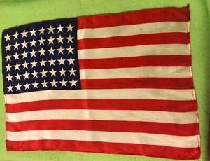 Vintage ~ United States flag ~ 48 Star ~ 11 x 16 Silk ~ Original - Picture 1 of 5