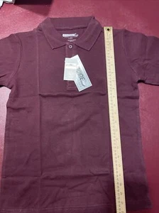 boys uniform shirts Short Sleeve Burgundy Color Size. L-10/12 - Picture 1 of 6