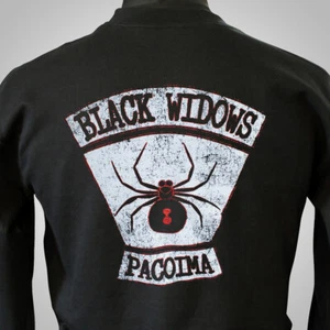 Black Widows *Rear Print* Sweatshirt Retro Movie Bikers Clyde Eastwood Black - Picture 1 of 2