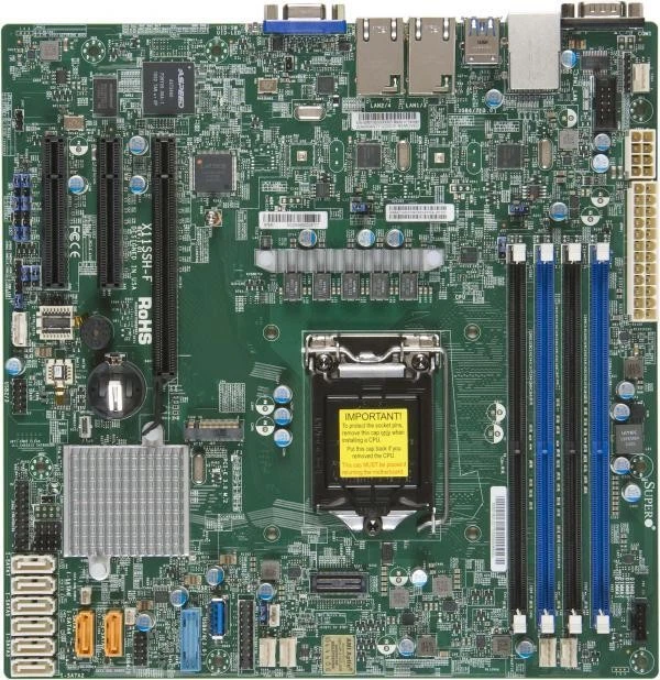 Supermicro MBD-X11SSH-F Skt 1151 Intel C236 DDR4 server M-ATX RAID BMC IPMI - Image 1 of 1