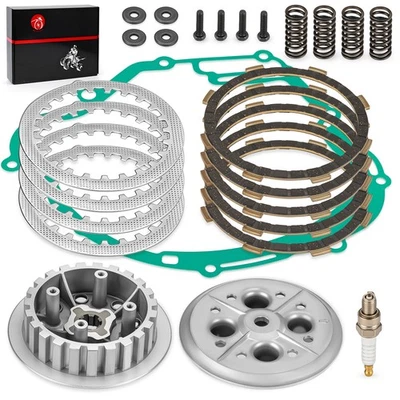 Clutch Out Pressure Hub Kit Friction Plates Gasket for Yamaha TTR125L 2000-2008 - Imagem 1 de 4