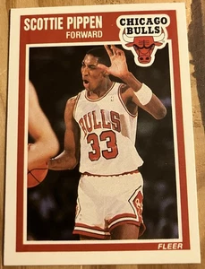 1989-90 Scottie Pippen Fleer #23 Chicago Bulls HOF *MINTY Pack Fresh Clean - Bild 1 von 2