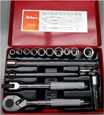 Koken 2250A 1/4 Inch Sq. Dr. Socket Set 16 Pieces - Image 1 of 2