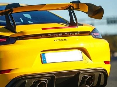 Juego de calcomanías traseras GT4 RS 3PC puerta pequeña Porsche Cayman 2016-2025 718 981 982 Foto 1 de 3