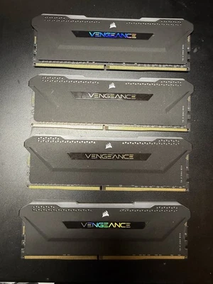 VENGEANCE RGB PRO SL 128GB (4x32GB) DDR4 DRAM 3200MHz C16 Memory Kit – Black - Image 1 of 2