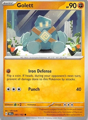 Golett 087/162 SV05 Temporal Forces Pokemon 007665 - Image 1 of 2