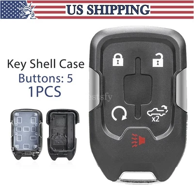 FOR 2019 2020 CHEVROLET SILVERADO 1500 2500 5BUTTON REMOTE KEY FOB CASE SHELL - Image 1 of 4