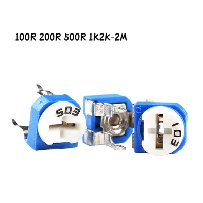 500 Stück Potentiometer Poti RM065 Carbon Film Trimpot Horizontal 100 - 1MOhm - Bild 1 von 4