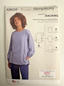 Simplicity K8658 Pattern Size A XXS-XXL Pattern Hacking Uncut 2018 - Picture 1 of 2