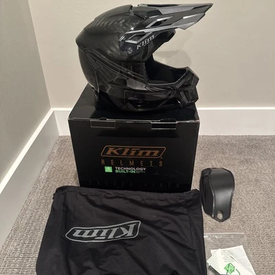 KLIM F3 Carbon Pro Off-Road Powersport Helmet ECE M Medium Koroyd 22-06 - Image 1 of 4