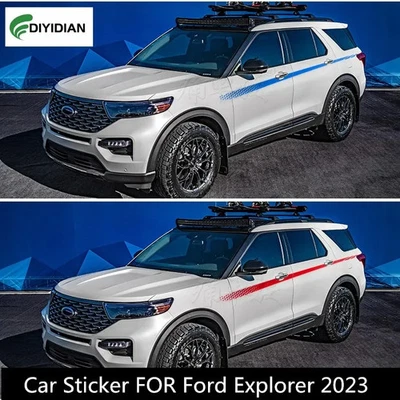 Custom Car Sticker FOR 2023 Ford Explorer Body Trim Sports Fashion Decal film Foto 1 de 4
