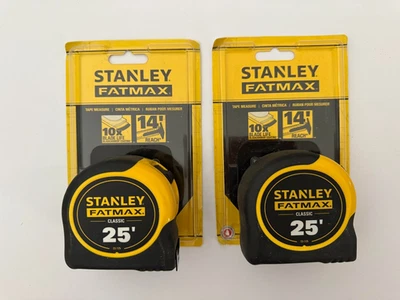 Cinta métrica Stanley FatMax 25 pies, paquete de 2, (#33-725) Foto 1 de 3