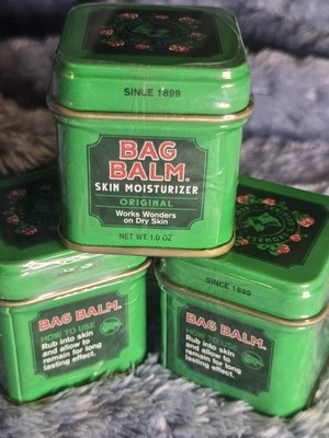 Vermont's Original Bag Balm Moisturizing Ointment 3-1 oz Tins For Dry Skin New - Image 1 of 4