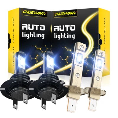 For Chevrolet Optra 2005-2010 Combo H1+H7 LED Headlight Kit High Low Beam Bulbs - Image 1 of 4
