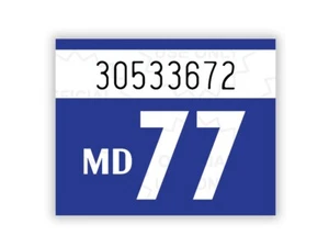 1977 Maryland Nummernschild Kennzeichen Aufkleber, YOM, MD, Tag - Bild 1 von 2