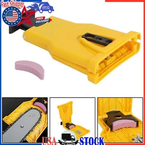 14-20" Chainsaw Teeth Sharpener Saw Chain Blade Fast Sharpening Stone System US - Picture 1 of 9