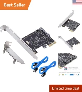PCIe to SATA 3.0 Controller Card - 2 Port Expansion Card with SATA III 6GB/s - Picture 1 of 9
