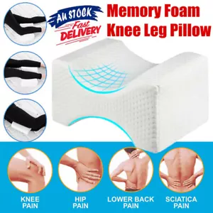 Knee Leg Pillow Memory Foam Sleeping Cushion for Side Sleepers Back Pain Relief - Picture 1 of 12