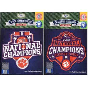 2017 and 2015 College National Champions Clemson Tigers Jersey Patch Combo - Bild 1 von 1