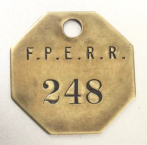VTG Railroad Tool Check Brass Tag: FAIRPORT PAINESVILLE & EASTERN RAILROAD - Picture 1 of 1